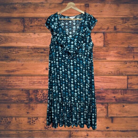 5 for $25🔥Time and Tru Teal Blue Zip Side Dress XXL (20) - Picture 1 of 9